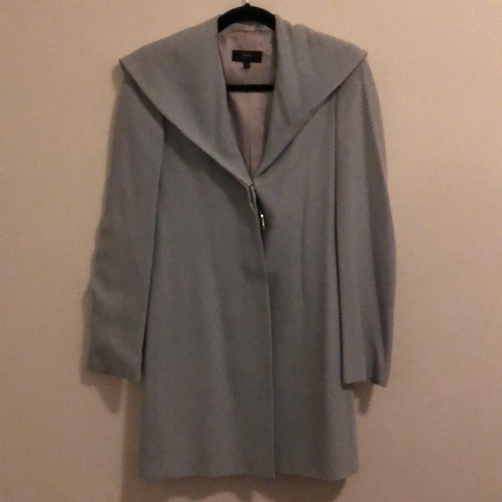 Aqua herringbone spring coat
